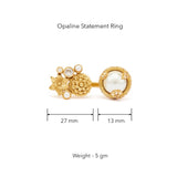Opaline Statement Ring (adjustable) by Ekaya Banaras