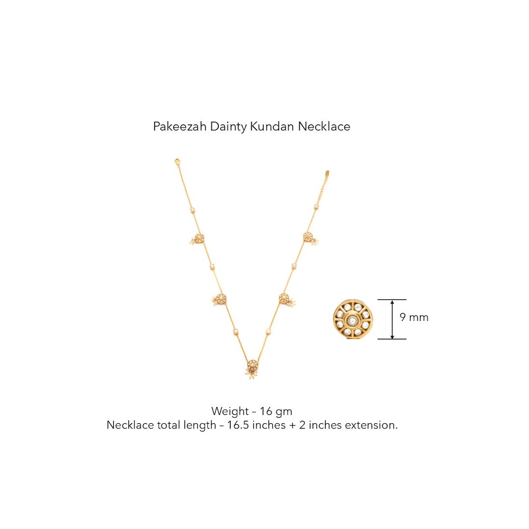 Pakeezah Dainty Kundan Necklace by Suneet Varma
