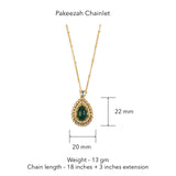 Pakeezah Emerald Chainlet by Suneet Varma