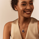 Gulmohar Lavender Chainette with pearl by Tribe Amrapali