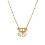 Amelia Crescent Drops Necklace by JJV by JJ Valaya