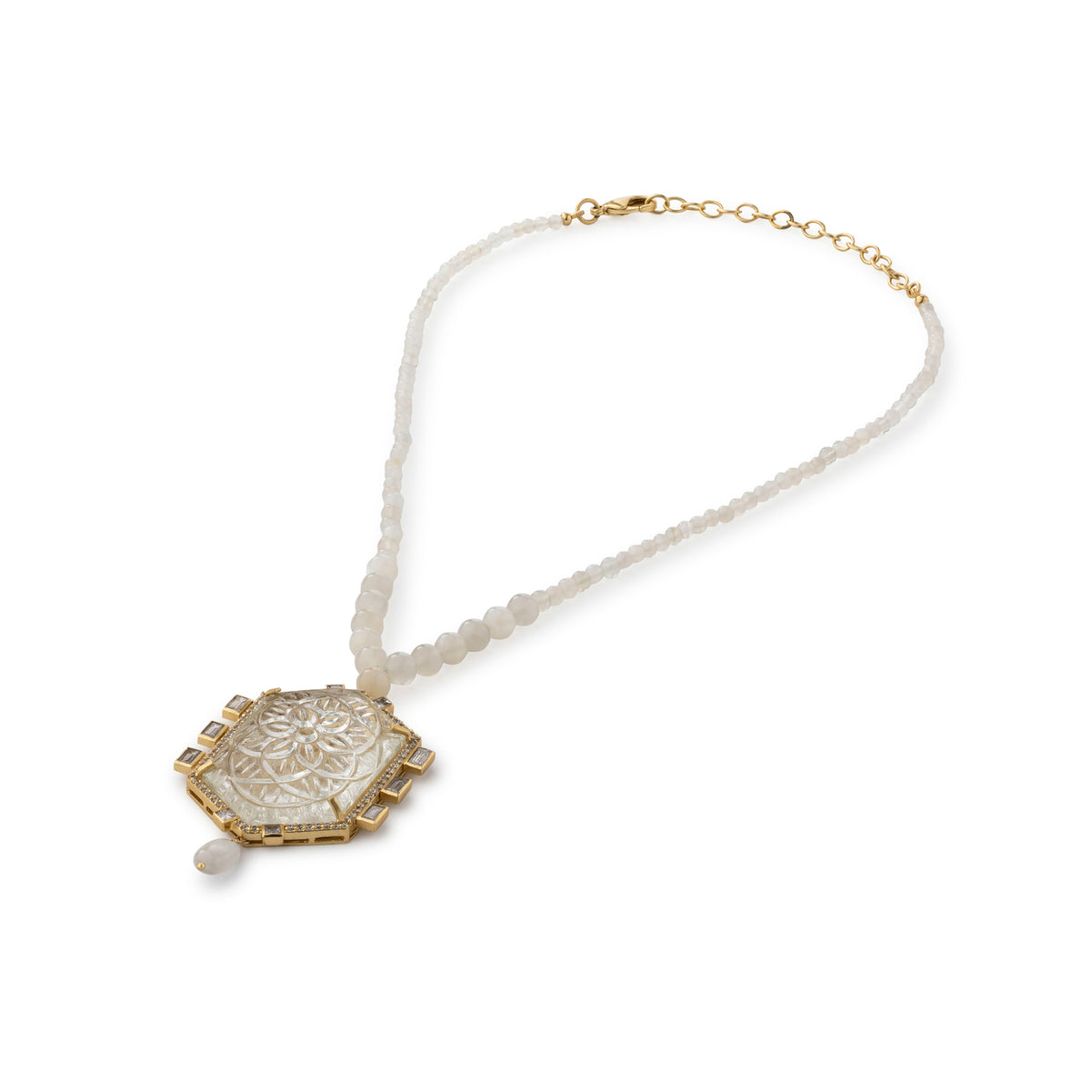 Amelia Hexagon Necklace by JJV by JJ Valaya image 3