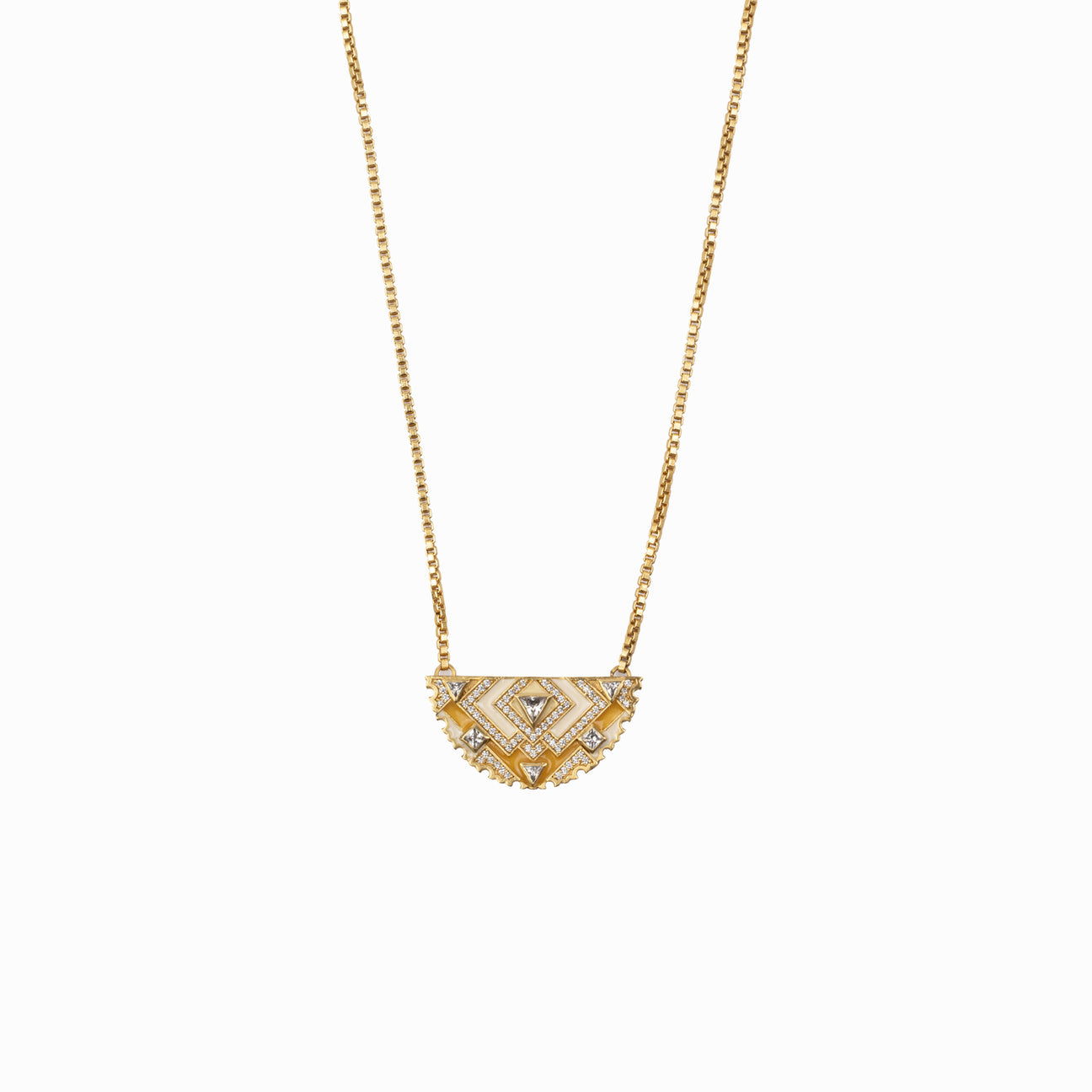 Amelia Crescent Necklace by JJV by JJ Valaya thumbnail 4