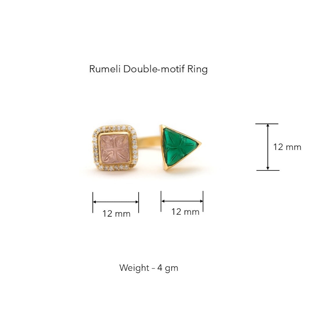Rumeli Double-motif Ring (adjustable) by JJV by JJ Valaya thumbnail 3