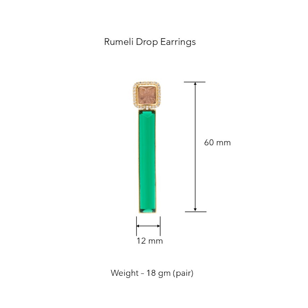 Rumeli Drop Earrings by JJV by JJ Valaya thumbnail 3
