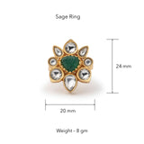 Rosa Sage Ring by Suneet Varma