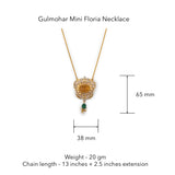 Gulmohar Mini Floralia Necklace Yellow by Tribe Amrapali