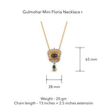 Gulmohar Mini Floralia Necklace Grey by Tribe Amrapali