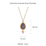 Wild Lavender Crystal Drop Necklace by Tribe Amrapali