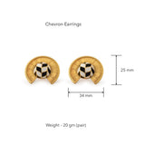 Chevron Earrings by JJV by JJ Valaya