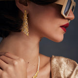 Opaline Perla Earrings by Ekaya Banaras