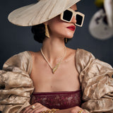 Opaline Perla Earrings by Ekaya Banaras