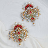 Queen Of Hearts Embellished Earrings by Tribe Amrapali