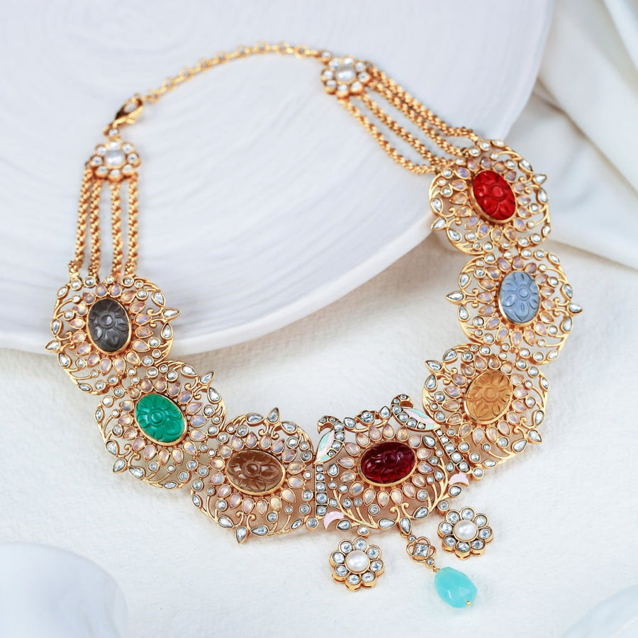 Floralia Bejeweled Necklace