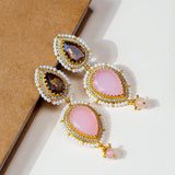 Wild Lavender Earrings With Pearls