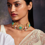 Bouquet Of Hyacinth Choker by Tribe Amrapali