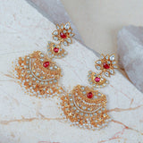 Gilded Crescent Earrings by Tribe Amrapali