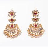 Gilded Crescent Earrings by Tribe Amrapali