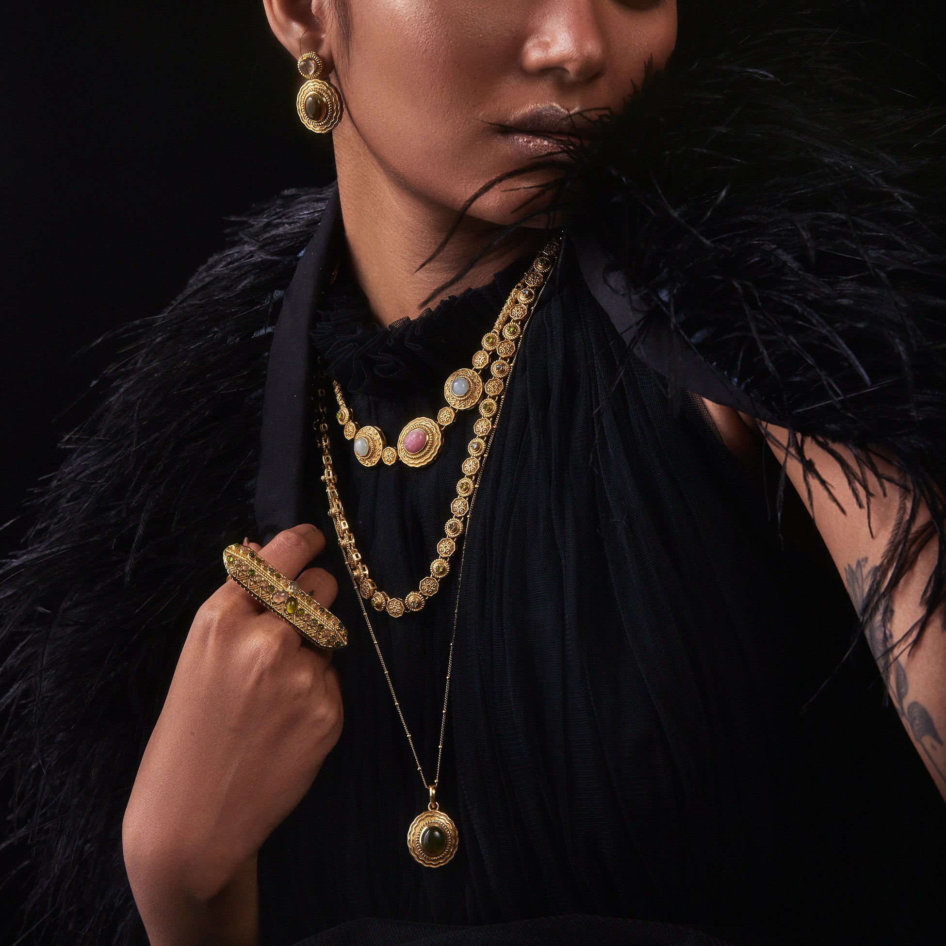 Azra Sleek Necklace by JJV by JJ Valaya thumbnail 4