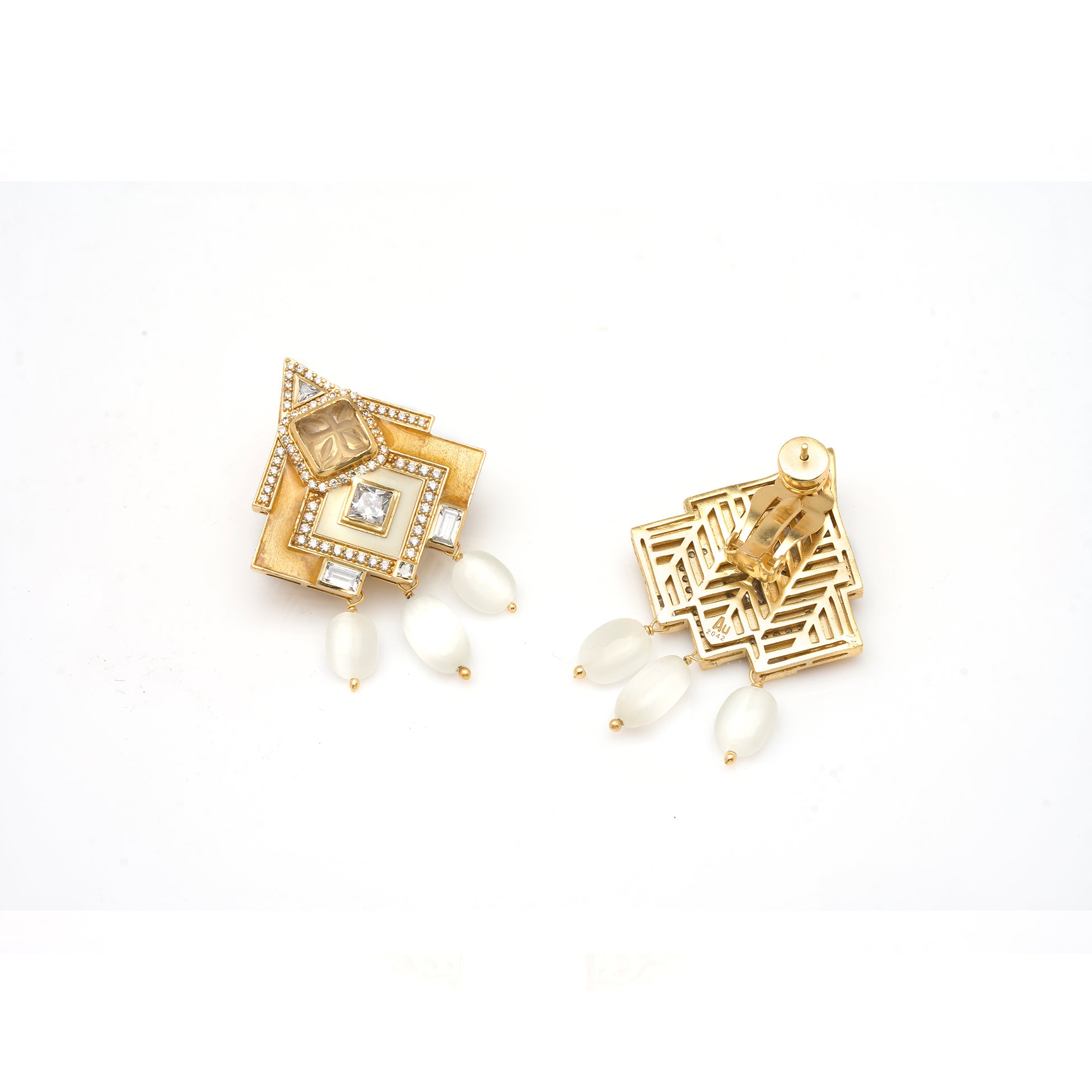 Amelia Angular Earrings by JJV by JJ Valaya thumbnail 3