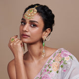 Loren Ring In Pale Green Hue (adjustable)