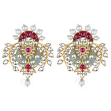 Queen Of Hearts Embellished Earrings by Tribe Amrapali