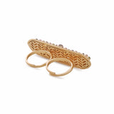 Azra Double-motif Ring (adjustable) by JJV by JJ Valaya