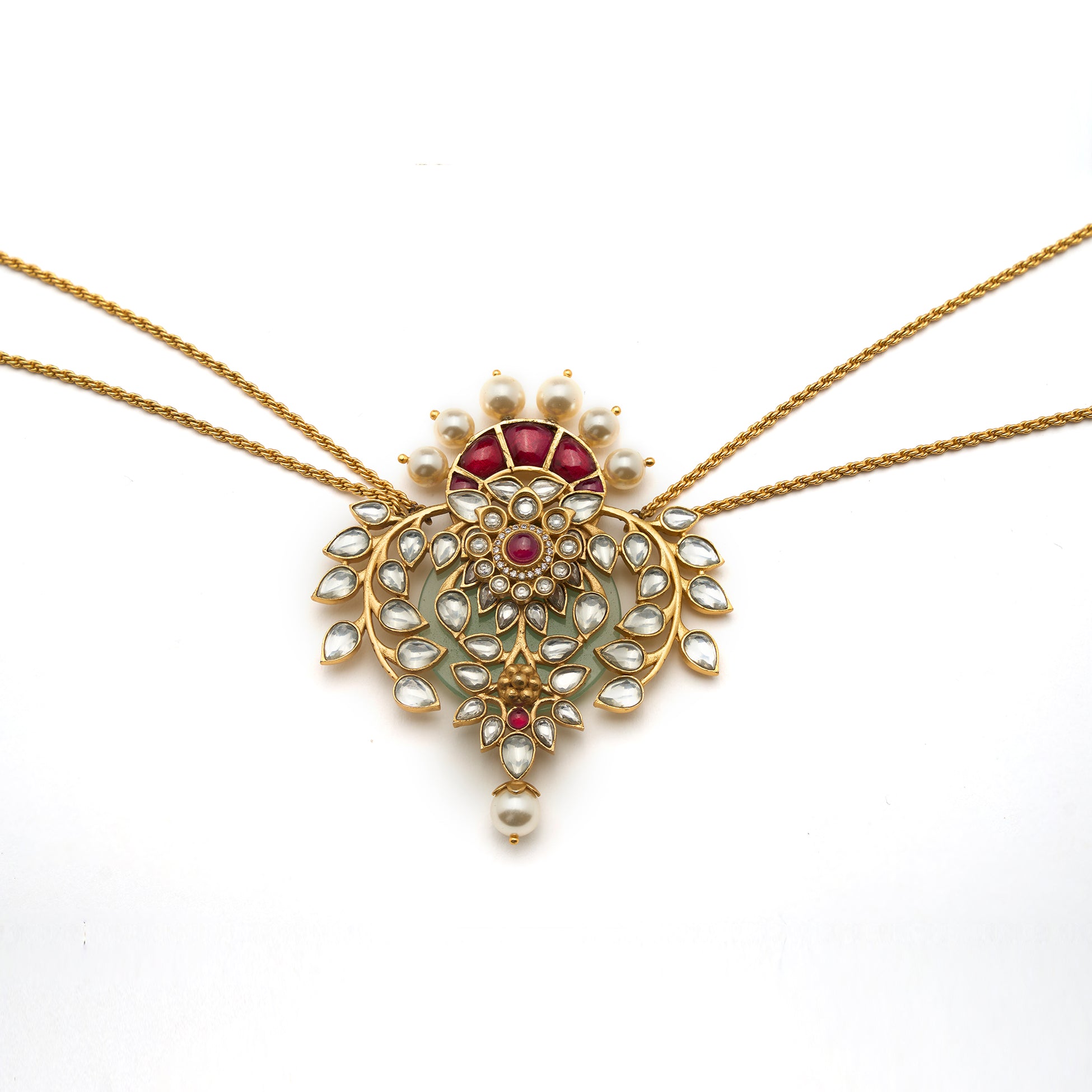 Gulmohar Miniature Statement Necklace by Tribe Amrapali thumbnail 3