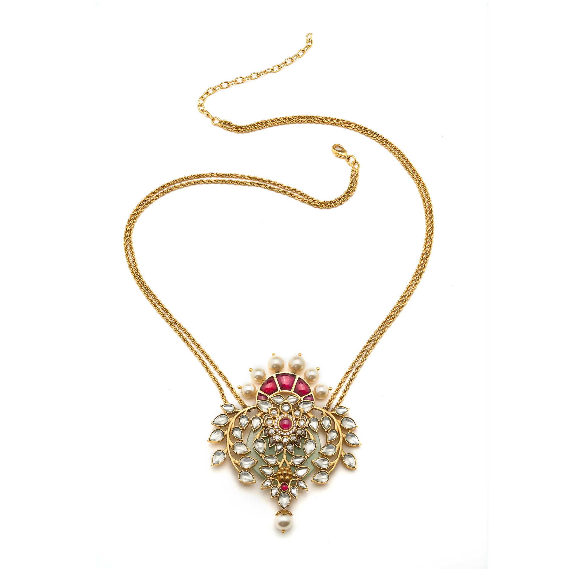Gulmohar Miniature Statement Necklace by Tribe Amrapali thumbnail 2