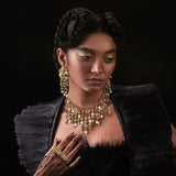 Azra Multi-strand earrings by JJV by JJ Valaya