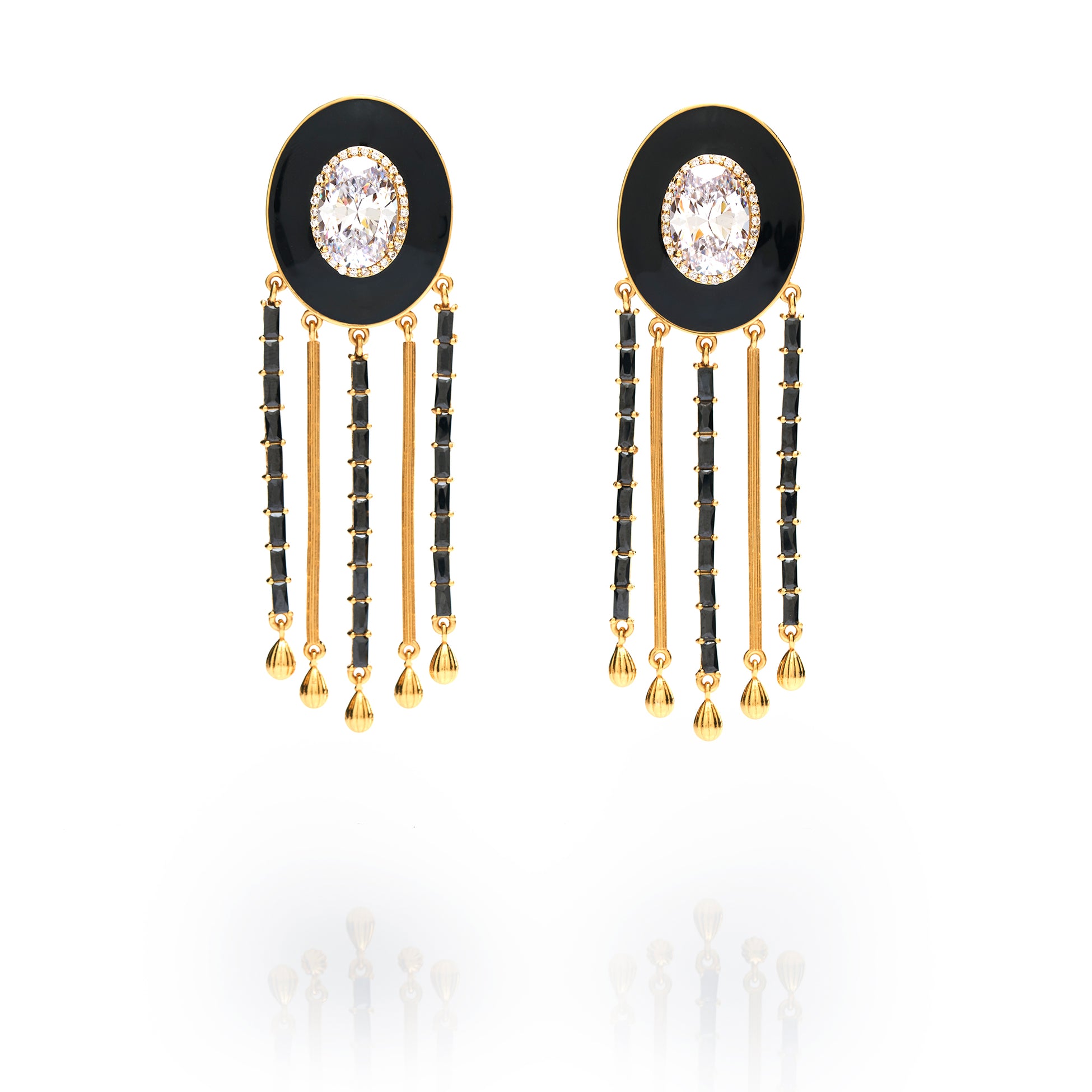 Numisma Fringe Earrings by Shivan & Narresh thumbnail 2