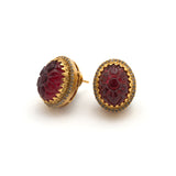 Gulmohar Crimson Studs by Tribe Amrapali