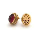 Gulmohar Crimson Studs by Tribe Amrapali