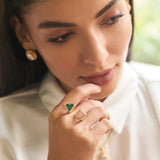 Rumeli Double-motif Ring (adjustable) by JJV by JJ Valaya