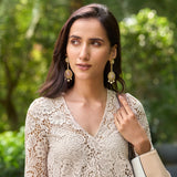 Rosa Pastel Vine Danglers by Suneet Varma