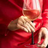 Gulmohar Crimson Ring (adjustable)