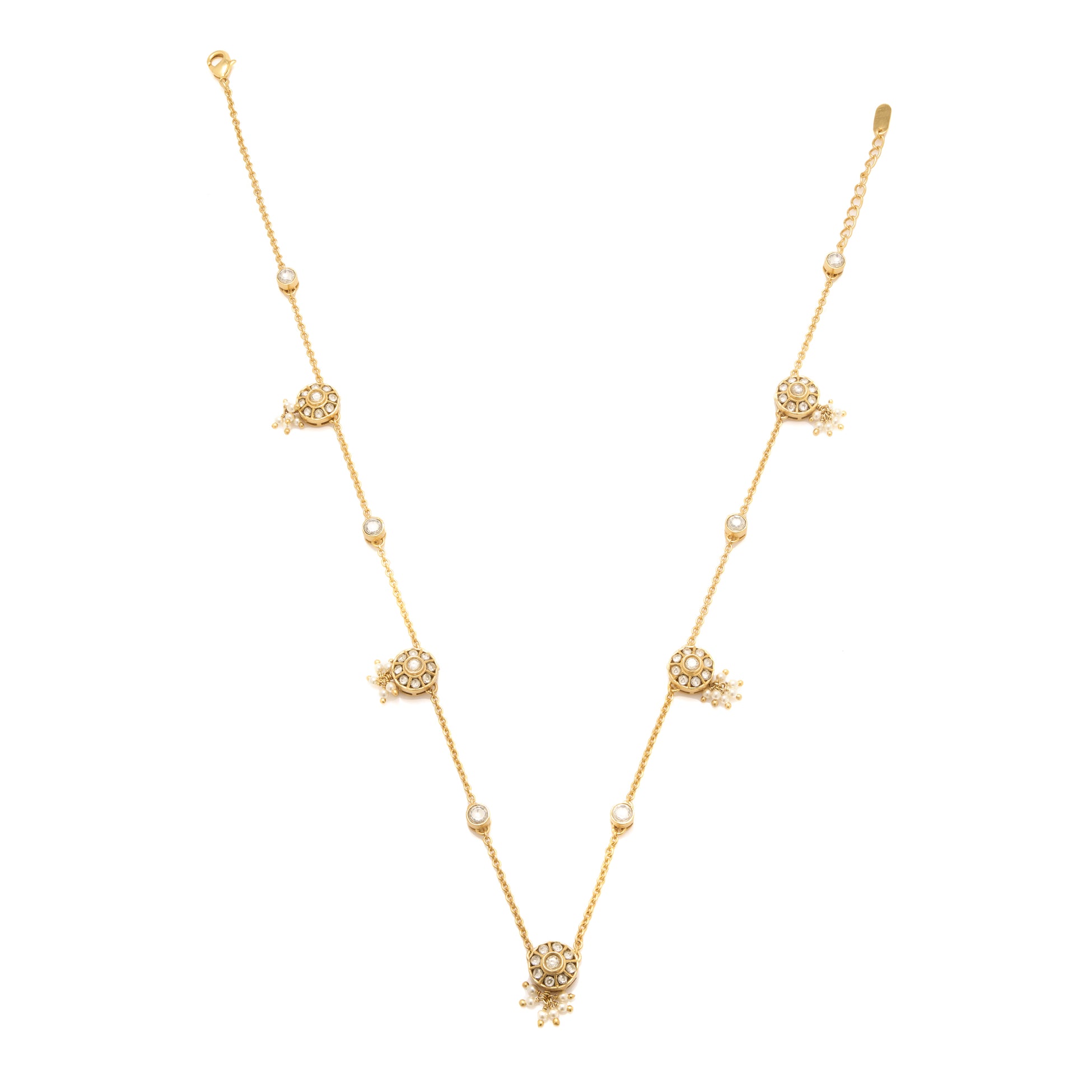 Pakeezah Dainty Kundan Necklace by Suneet Varma thumbnail 5