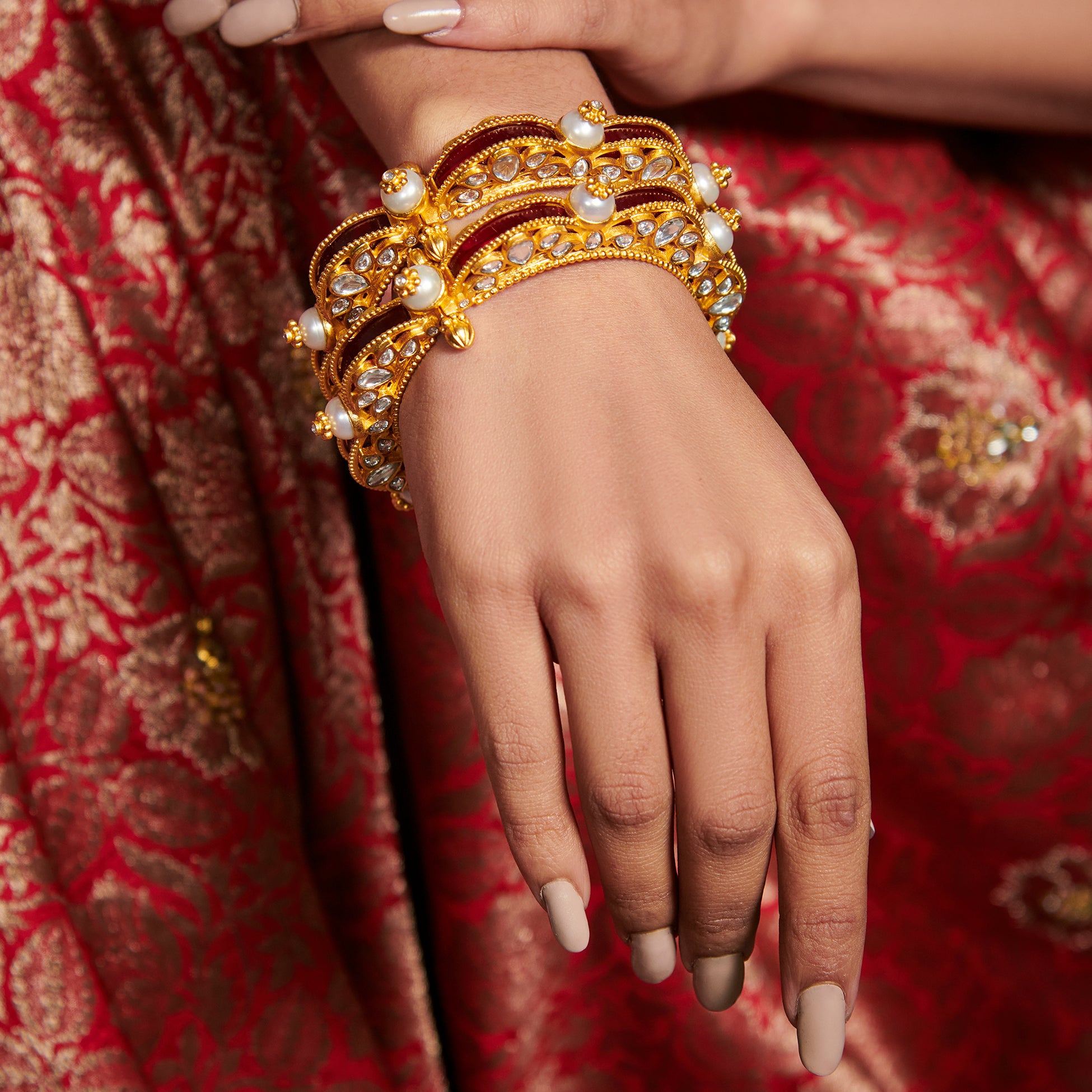 Dance Of Dawn Bangle (openable) by Tribe Amrapali