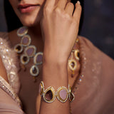 Wild Lavender Bracelet With Pearls