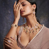 Wild Lavender Bracelet With Pearls